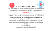 ALERTE SMS FRAUDULEUX